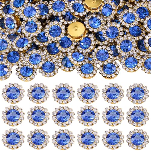 Strasssteine zum Aufnähen, Kristalle, Glas, Metallbasis, zum Nähen, Blumen, Krallen, Strasssteine für Kleidung, Schuhe, Ohrringe, Gürtel, Handwerk, Nähzubehör, Hellblau, 160 Stück Strasssteine zum Aufnähen, Kristalle, Glas, Metallbasis, zum Nähen, Blumen, Krallen, Strasssteine für Kleidung, Schuhe, Ohrringe, Gürtel, Handwerk, Nähzubehör, Hellblau, 160 Stück von KDCQAH