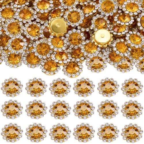 Strasssteine zum Aufnähen, Kristalle, Glas, Metallbasis, zum Nähen, Blumen, Krallen, Strasssteine für Kleidung, Schuhe, Ohrringe, Gürtel, Handwerk, Nähzubehör, Hellgelb, 160 Stück Strasssteine zum Aufnähen, Kristalle, Glas, Metallbasis, zum Nähen, Blumen, Krallen, Strasssteine für Kleidung, Schuhe, Ohrringe, Gürtel, Handwerk, Nähzubehör, Hellgelb, 160 Stück von KDCQAH