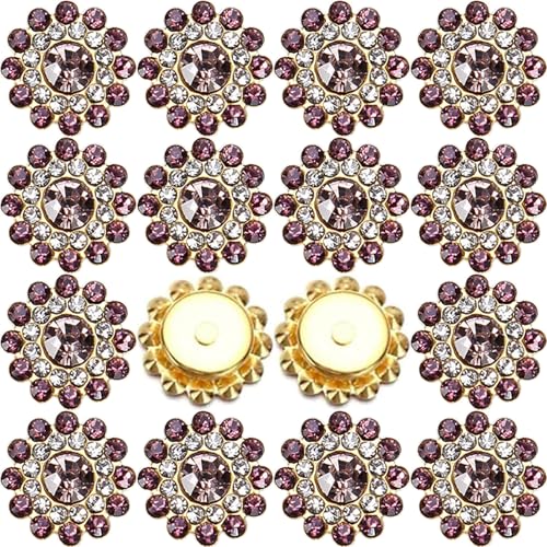 Strasssteine zum Aufnähen, Sonnenblume, Blume, Kristallglas, flache Rückseite, goldfarbene Basis, Glas, zum Aufnähen, Kleidung, Hochzeitskleider, Dekoration, Handwerk, 150 Stück (heller Amethyst), 14 Strasssteine zum Aufnähen, Sonnenblume, Blume, Kristallglas, flache Rückseite, goldfarbene Basis, Glas, zum Aufnähen, Kleidung, Hochzeitskleider, Dekoration, Handwerk, 150 Stück (heller Amethyst), 14 von KDCQAH