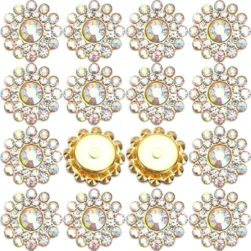 Strasssteine zum Aufnähen, Sonnenblumen, Blumen, Kristallglas, flache Rückseite, Goldbasis, Glas, zum Aufnähen, Kleidung, Hochzeitskleider, Dekoration, Handwerk, 150 Stück Strasssteine zum Aufnähen, Sonnenblumen, Blumen, Kristallglas, flache Rückseite, Goldbasis, Glas, zum Aufnähen, Kleidung, Hochzeitskleider, Dekoration, Handwerk, 150 Stück von KDCQAH