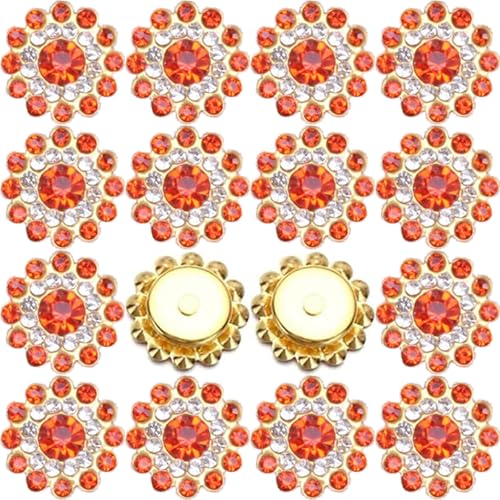 Strasssteine zum Aufnähen, Sonnenblumen, Blumen, Kristallglas, flache Rückseite, Goldbasis, Glas, zum Aufnähen, Kleidung, Hochzeitskleider, Dekoration, Handwerk (Hyazinthe), 150 Stück von KDCQAH