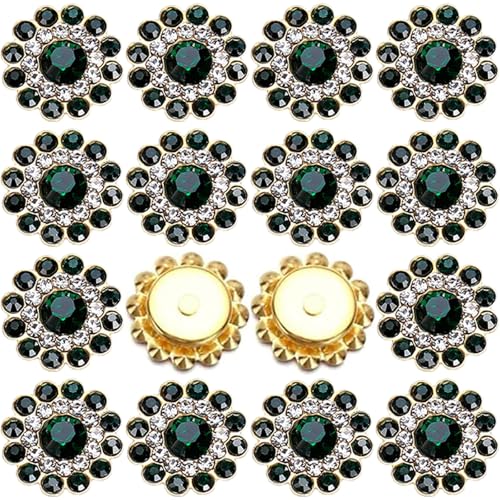 Strasssteine zum Aufnähen, Sonnenblumen, Blumenkrallen, Kristallglas, flache Rückseite, Goldbasis, Glas, zum Aufnähen, Kleidung, Hochzeitskleider, Dekoration, Handwerk, Smaragdgrün, 150 Stück, 14 mm Strasssteine zum Aufnähen, Sonnenblumen, Blumenkrallen, Kristallglas, flache Rückseite, Goldbasis, Glas, zum Aufnähen, Kleidung, Hochzeitskleider, Dekoration, Handwerk, Smaragdgrün, 150 Stück, 14 mm von KDCQAH