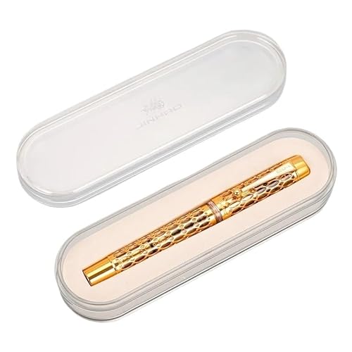 KDEGK 100 Centennial Füllfederhalter aus Kunstharz, hohl, goldener Clip, Büro, Geschenk, Schreibwaren, Schulbedarf (Grün, F) von KDEGK