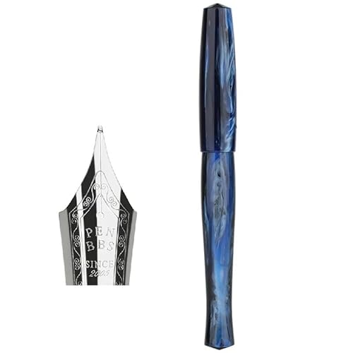KDEGK Acryl-Füllfederhalter, Kunstharz-Tinte, ohne Stifte, Clip, Iridium, feine Spitze, 0,5 mm, modisches Geschenk-Set für Büro, Schreiben, Geschenk-Set (16S, transparent) von KDEGK