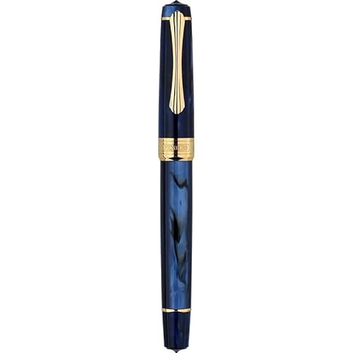 KDEGK Acryl-Kolben-Füllfederhalter-Klinge/runde Feder, Tintenabsorbierender Stift, große Kapazität, transparent, für Geschäftsschreiben, Geschenkstift (I) von KDEGK