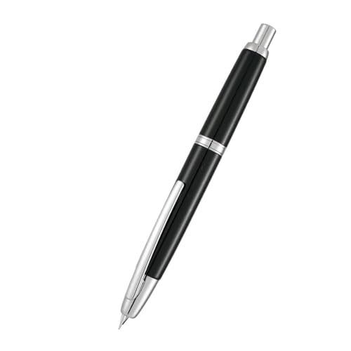 KDEGK Füllfederhalter, einziehbare EF/F-Feder, Metall, Silber/Gold, Clip-Tintenstifte für Studenten, Schreibwarenbedarf (15, EF) von KDEGK