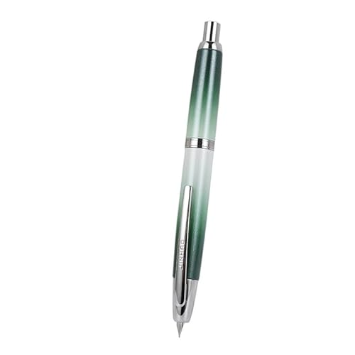 KDEGK Füllfederhalter, einziehbare EF/F-Spitze, Metall mit Clip, Schreibwaren, Schulbedarf, Schreibwaren, PK A1, A2 (Hellgelb, F) von KDEGK