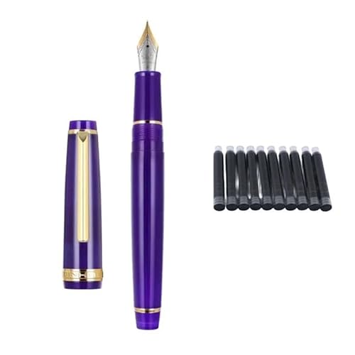 KDEGK Füllfederhalter, transparente Tinte, Drehfüller, EF F, M, Feder, Business, Schreibwaren, Büro, Schulbedarf, Stift (Blau, F) von KDEGK