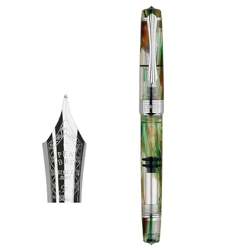 KDEGK Kolben-Füllfederhalter-Klinge/runde Feder, tintenabsorbierend, große Kapazität, transparentes Acryl, Business-Schriftzug, Geschenkstift (D) von KDEGK