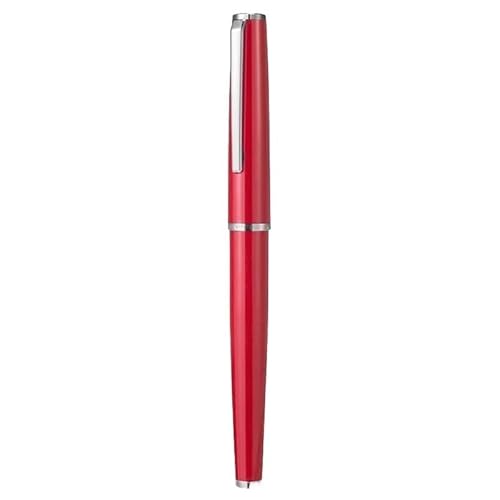 KDEGK Metall-Füllfederhalter EF/F/M, Feder, Retro-Design, Metallmaterial, eleganter Clip, Schreibwaren, Büro, Schulbedarf, Geschenk, Schreibwaren (Silberrot, F) von KDEGK