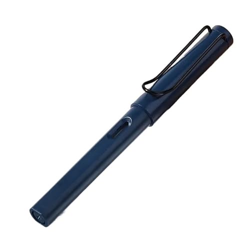 KDEGK Tintenschreiber, elegantes Design, EF/F/0,38 mm, Füllfederhalter mit Kapuze für gleichmäßiges Schreiben, ideal für Unterschrift, Schulbedarf (Vintage-Blau, 0,38 mm Feder) von KDEGK