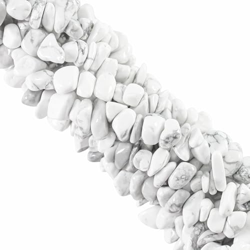 260 Stück weiße türkisfarbene Kristallperlen, 5 mm bis 8 mm, unregelmäßige Edelsteinperlen mit Löchern, DIY für Armband, Halskette, Ohrringe, Schmuckherstellung, Handwerk, 81,3 cm 260 Stück weiße türkisfarbene Kristallperlen, 5 mm bis 8 mm, unregelmäßige Edelsteinperlen mit Löchern, DIY für Armband, Halskette, Ohrringe, Schmuckherstellung, Handwerk, 81,3 cm von KDLJFGSMF1