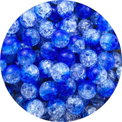 300 Stück 8 mm große Acrylperlen, runde Kristall-Acryl-Bastelperlen mit Loch für Heimdekoration, Vasenfüller, DIY, Handwerk, Schmuckherstellung, Armband, Halskette, Ohrringe (Saphir) von KDLJFGSMF1