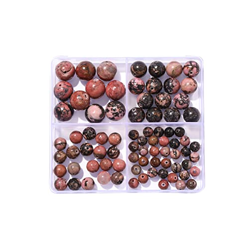 6–12 mm Naturstein-Perlen-Set, rund, echter Stein, glatte Perlen, lose Edelsteine, DIY-Perlen für Armbänder, Halsketten, Ohrringe, Schmuckherstellung von KDLJFGSMF1