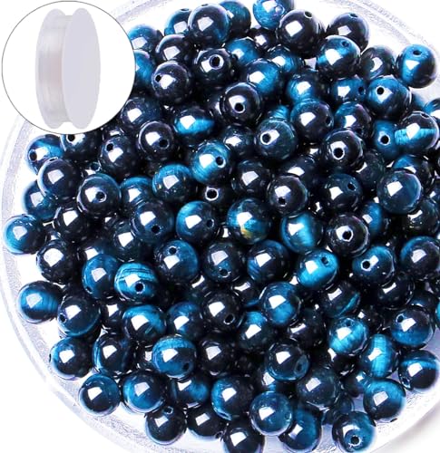 60 blaue Saphir-Tigeraugen-Perlen, 8 mm, runde lose Edelsteinperlen für Armbänder, Perlen, Kristall, Schmuckherstellung, DIY, Halsketten, Ohrringe, 0,8 cm 60 blaue Saphir-Tigeraugen-Perlen, 8 mm, runde lose Edelsteinperlen für Armbänder, Perlen, Kristall, Schmuckherstellung, DIY, Halsketten, Ohrringe, 0,8 cm von KDLJFGSMF1