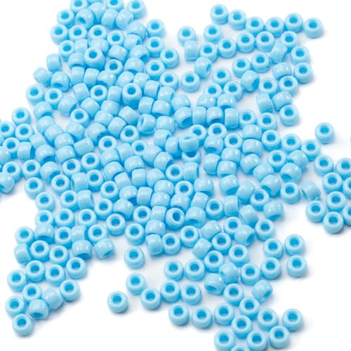 Acryl-Pony-Perlen, 6 x 9 mm, für Stifte, Freundschaftsarmband, Halsketten, Schmuckherstellung, Ohrringe, Haare, Flechten, Kandi-Perlen, 1000 Stück von KDLJFGSMF1