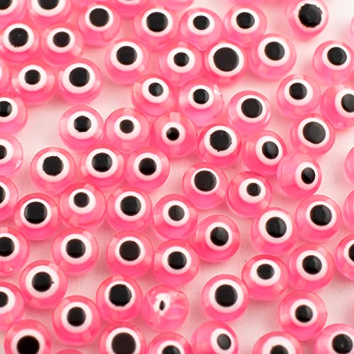 Böser Blick-Perlen für Schmuckherstellung, böser Blick, Anhänger mit 1 mm Loch, 5 x 8 mm, Rosa, 200 Stück Böser Blick-Perlen für Schmuckherstellung, böser Blick, Anhänger mit 1 mm Loch, 5 x 8 mm, Rosa, 200 Stück von KDLJFGSMF1