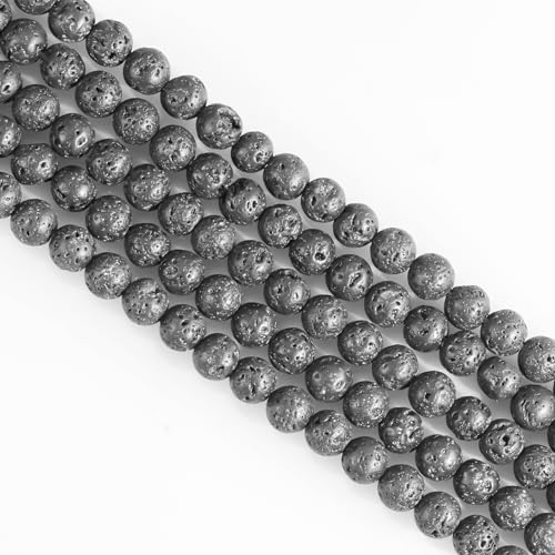 Lavastein-Kristallperlen für Schmuck, 6 mm, rund, Edelstein und Steinperlen, 60 Stück von KDLJFGSMF1
