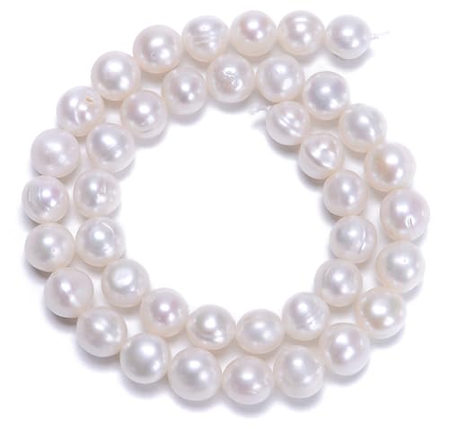 Natürliche Süßwasserperlen, rund, 4 mm, 6 mm, 8 mm, 9 mm, 10 mm, 11 mm, 12 mm (10–11 mm) von KDLJFGSMF1