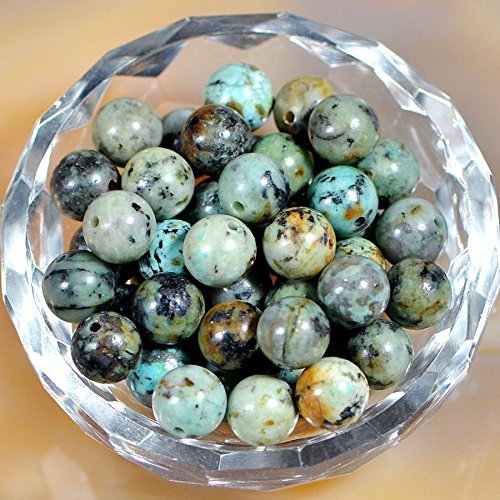 Runde Abstandshalter-Perlen aus natürlichem Edelstein, 4 mm, 100 Stück, afrikanisches Türkis von KDLJFGSMF1