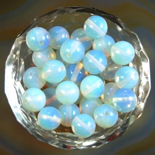 Runde Abstandshalter aus natürlichem Edelstein, lose Perlen, 10 mm, 40 Stück, Opalitfarben Runde Abstandshalter aus natürlichem Edelstein, lose Perlen, 10 mm, 40 Stück, Opalitfarben von KDLJFGSMF1