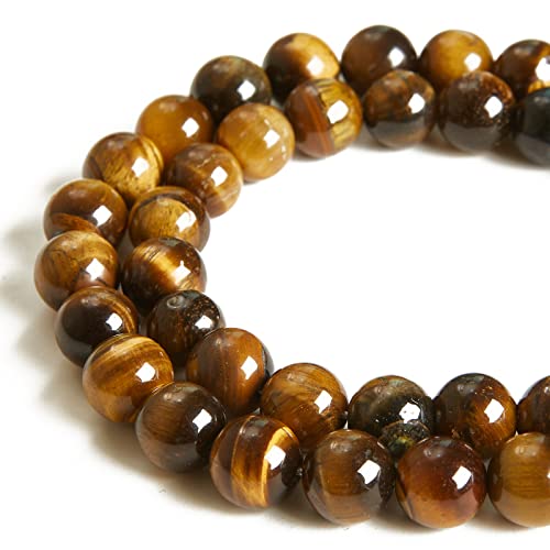 Tigeraugen-Perlen, 8 mm, natürliche Edelsteinperlen, rund, lose Perlen für Schmuckherstellung, 45 Stück Tigeraugen-Perlen, 8 mm, natürliche Edelsteinperlen, rund, lose Perlen für Schmuckherstellung, 45 Stück von KDLJFGSMF1