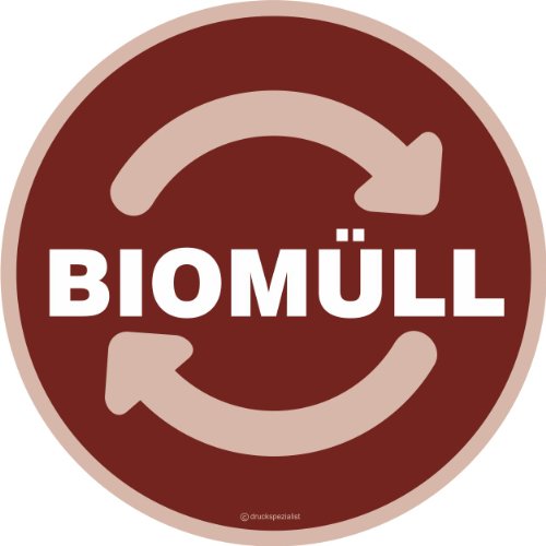 KDS Aufkleber BIOMÜLL Mülltonne Abfall Recycling Wertstoffkennzeichnung 20 cm rund KDS Aufkleber BIOMÜLL Mülltonne Abfall Recycling Wertstoffkennzeichnung 20 cm rund von KDS