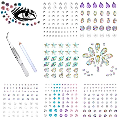 Glitzersteine Gesicht, Glitzersteine Selbstklebend Strasssteine Schmucksteine, Glitzer Basteln Diamanten für Gesichts-Make-Up Festival Dekorationen, DIY Fingernagel Dekorationen, 7 Blätt Glitzersteine Gesicht, Glitzersteine Selbstklebend Strasssteine Schmucksteine, Glitzer Basteln Diamanten für Gesichts-Make-Up Festival Dekorationen, DIY Fingernagel Dekorationen, 7 Blätt von KDUH
