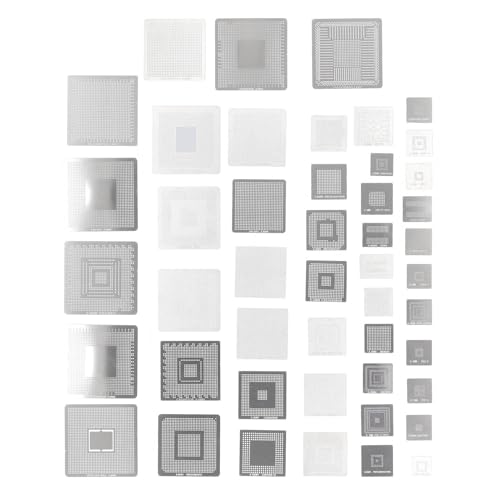 47PCS Set BGA Reballing Stencil Net 304 Edelstahl BGA Rework Net für Computer Reparatur von KDUTYE
