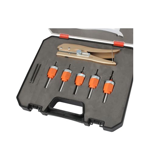 8 mm schwere Counterunk -Bohrer Puncher Bit Set tragbare Kantenbänder Stanzen Handheld Metal Stanzwerkzeug für DIY -Möbel machen (6 PCs) von KDUTYE
