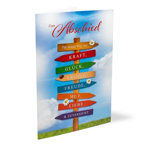Abschiedskarte XXL | Karte Abschied A4 | Abschied Karte | Karte Abschied A4 im Set | Karte in Folie | Karte ohne Innentext | Klappkarten inkl. Umschlag | Motiv: Wegschild Abschiedskarte XXL | Karte Abschied A4 | Abschied Karte | Karte Abschied A4 im Set | Karte in Folie | Karte ohne Innentext | Klappkarten inkl. Umschlag | Motiv: Wegschild von KE