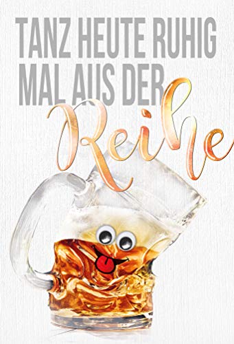 KE - Humorvolle Geburtstagskarte mit Wackelaugen, B6 Format, Inklusive Umschlag, Klappkarte für Bierliebhaber, Geschenk für Geburtstagsfeier - Motiv: Bier von KE