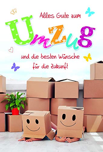 KE - Fröhliche Glückwunschkarte zum Umzug, Neues Heim, DIN A6 Klappkarten inkl. Umschlag, Karte ohne Innentext, Karte in Folie - Motiv: Kartons KE - Fröhliche Glückwunschkarte zum Umzug, Neues Heim, DIN A6 Klappkarten inkl. Umschlag, Karte ohne Innentext, Karte in Folie - Motiv: Kartons von KE