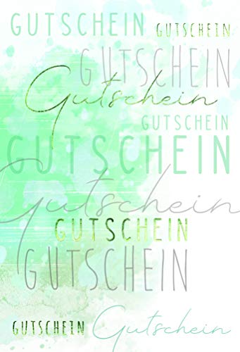 Gutschein, Gutscheinkarte mit Umschlag, Geschenkgutschein, im Format DIN B6 176 x 125 mm, Klappkarte inkl. Umschlag, Motiv: Modern Gutschein, Gutscheinkarte mit Umschlag, Geschenkgutschein, im Format DIN B6 176 x 125 mm, Klappkarte inkl. Umschlag, Motiv: Modern von KE