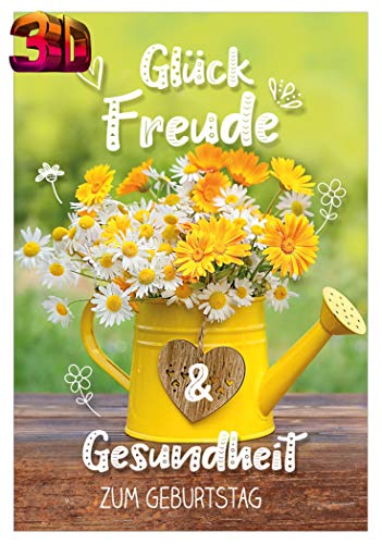 KE - 3D Effekt Geburtstagskarte mit Umschlag, Lustige Klappkarte im DIN B6 Format, Perfektes Glückwunsch-Geschenk - Motiv: Gießkanne KE - 3D Effekt Geburtstagskarte mit Umschlag, Lustige Klappkarte im DIN B6 Format, Perfektes Glückwunsch-Geschenk - Motiv: Gießkanne von KE