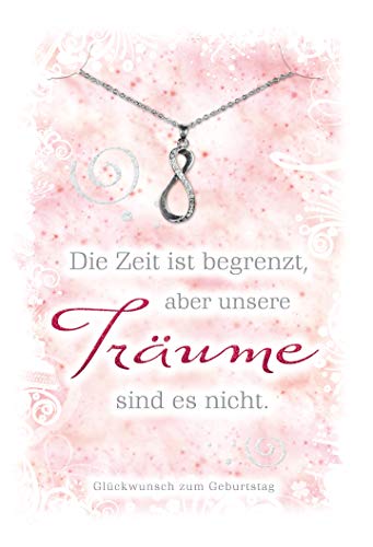 KE - Exklusive Geburtstagskarte Set mit Kette und Anhänger, DIN A6 Klappkarte inkl. Umschlag, Hochwertige Karte in Schutzfolie - Motiv: Träume KE - Exklusive Geburtstagskarte Set mit Kette und Anhänger, DIN A6 Klappkarte inkl. Umschlag, Hochwertige Karte in Schutzfolie - Motiv: Träume von KE