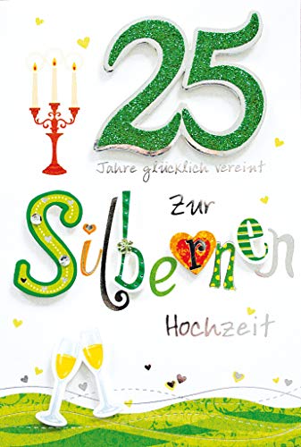 KE - Exklusive Silberhochzeitskarte | 25. Hochzeitstag | Luxus-Accessoires | Folienverpackt | Leer innen | A6 Klappkarte mit Umschlag | Motiv: Moments KE - Exklusive Silberhochzeitskarte | 25. Hochzeitstag | Luxus-Accessoires | Folienverpackt | Leer innen | A6 Klappkarte mit Umschlag | Motiv: Moments von KE