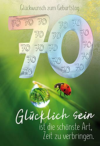 KE AV 70. Geburtstagskarte, DIN B6 Format, Klappkarte inkl. Umschlag, Premium Qualität - Motiv Käfer KE AV 70. Geburtstagskarte, DIN B6 Format, Klappkarte inkl. Umschlag, Premium Qualität - Motiv Käfer von KE