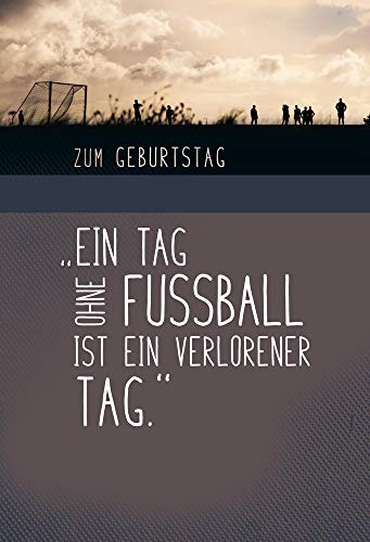 KE - Fußball Geburtstagskarte für Männer, Glückwunsch DIN B6 Klappkarte, Perfekt für Fußballfans - Motiv Fußball von KE