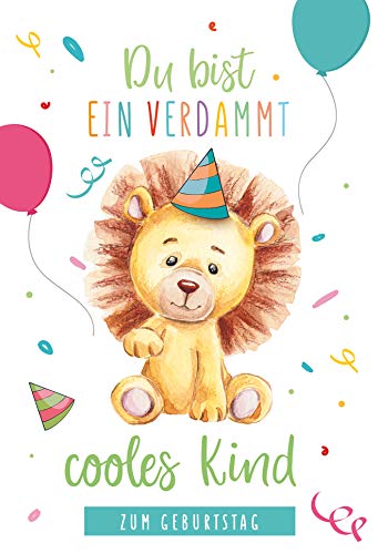 KE - Geburtstagskarte für Kinder - Glückwunschkarte zum Geburtstag - Geburtstagskarte Kinder - Kindergeburtstag - DIN B6 - Klappkarte inkl. Umschlag von KE