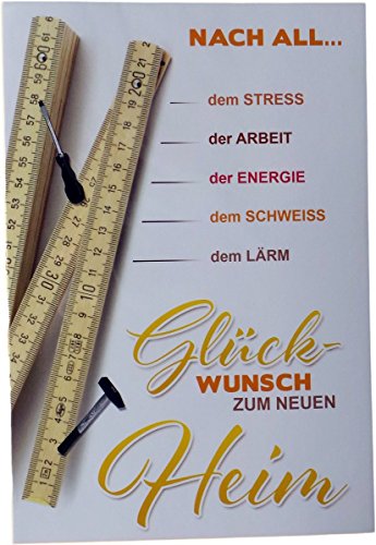 KE - Glückwunschkarte zum Einzug - Umzug Einzug - Karte zum Einzug - Karte Umzug - DIN B6 - Klappkarten inkl. Umschlag - Motiv: Zuhause von KE