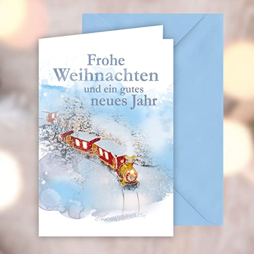 KE - Duftende Weihnachtskarte im DIN B6 Format, inklusive Umschlag, Klappkarte mit einzigartigem Weihnachtsduft - Motiv: Eisenbahn KE - Duftende Weihnachtskarte im DIN B6 Format, inklusive Umschlag, Klappkarte mit einzigartigem Weihnachtsduft - Motiv: Eisenbahn von KE