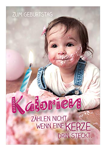 KE - 3D Effekt Geburtstagskarte, Lustige Klappkarte DIN B6, Inkl. Umschlag, Motiv: Kalorien KE - 3D Effekt Geburtstagskarte, Lustige Klappkarte DIN B6, Inkl. Umschlag, Motiv: Kalorien von KE