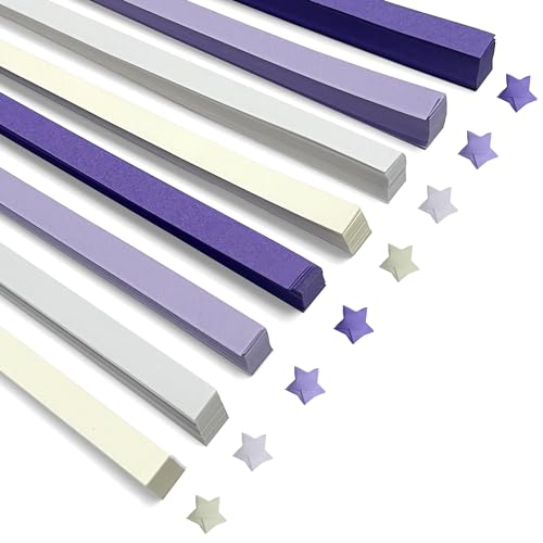 1030 Origami-Stern-Papierstreifen, violettes Farbverlaufs-Sternpapier, Papier-Sternstreifen, Origami-Sterne-Papier, farbiges Papier, Stern-Origami-Papier, Glücksstern-Papierstreifen, Regenbogenpapier von KEAGAN