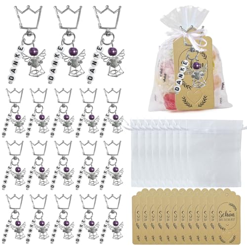 Schutzengel Anhänger, 30 Stück Danke Schlüsselanhänger mit OrganzaBeutel Geschenkanhänger, Kleine Engel Anhänger für Gastgeschenke Taufe, Giveaways Konfirmation, Hochzeit, Dankeschön Schutzengel Anhänger, 30 Stück Danke Schlüsselanhänger mit OrganzaBeutel Geschenkanhänger, Kleine Engel Anhänger für Gastgeschenke Taufe, Giveaways Konfirmation, Hochzeit, Dankeschön von KEAGAN