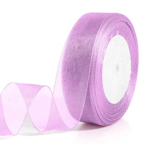Organzaband Lila,Valentinstag Band,Geschenkband,Geschenkverpackung Band Zum Valentinstag,Schleifenband,Geschenkband Breit,Schleifenband Hochzeit,Geschenkband Hochzeit,Champagnerrosa Satinband,2.5cm von KEAHND