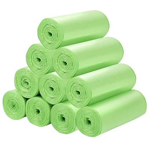 KEAIDUO 200 Stück Biomüllbeutel 10L, Bio Müllbeutel Reißfeste Biomülltüten Kompostierbare Müllsäcke Mülltüten für Küche, Garten & Haushalt von KEAIDUO