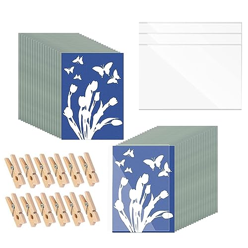 KEALBAUS 1 Set Solarzeichenpapier, A5, Naturdruckpapier für Kinder und Erwachsene, Kunsthandwerk zum Basteln mit Klemmbrett von KEALBAUS