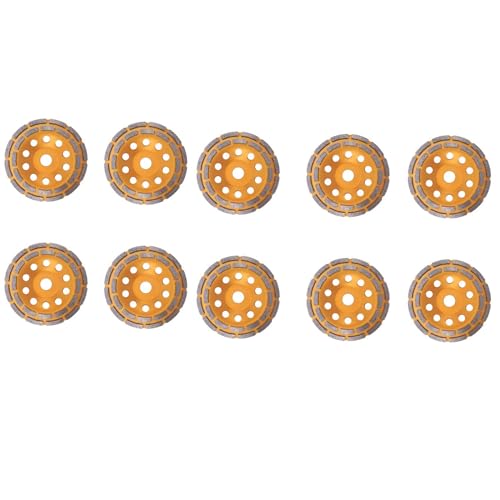 KEALBAUS 10 Stück 150 mm 7 Zoll Diamant 2-reihig Segment Schleifscheibe Schleifscheibe Schleifteller Schleifwerkzeug 22 mm Loch für Beton KEALBAUS 10 Stück 150 mm 7 Zoll Diamant 2-reihig Segment Schleifscheibe Schleifscheibe Schleifteller Schleifwerkzeug 22 mm Loch für Beton von KEALBAUS