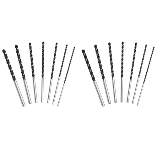 KEALBAUS 14-teiliges Set mit Holzbohrern, extra lang, 300 mm, 300 mm, für Heimwerker, Holzbearbeitung, Spiralbohrer, extra lang KEALBAUS 14-teiliges Set mit Holzbohrern, extra lang, 300 mm, 300 mm, für Heimwerker, Holzbearbeitung, Spiralbohrer, extra lang von KEALBAUS